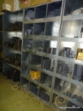 GALVANIZED METAL (18) CUBBY INDUSTRIAL STORAGE SHELF. MEASURES APPROX 46