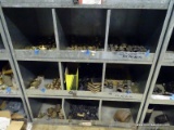(9) CUBBY LOT OF BRASS AND CAST IRON TEES AND FITTINGS.