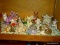 (KIT) MISCELL. KITTEN FIGURINES- COMPOSITION AND PORCELAIN- 15 TOTAL- 3 - 5 IN H
