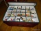 (LR) BOX LOT OF ORNAMENTS; CLOTH CASE CONTAINING 3 TRAYS OF VARIOUS KINDS OF CHRISTMAS ORNAMENTS,