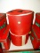 (LR) CANDLE LOT; 2 CLOTH CASES CONTAINING PEDESTAL CANDLES- 1 CASE CONTAINS 8 BATTERY OPERATED