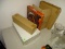 (LR) MISCELL. NEW BOXED ITEMS; MISCELL. ITEMS NEW IN BOX- GRILL BRUSH, SET OF COMPOSITION BIRTHDAY