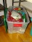 (LR) TUB LOT; LOT INCLUDES- MISCELL NEW ITEMS- 5 LARGE CHRISTMAS STOCKINGS USED FOR STUFFING LARGE
