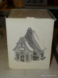 (LR) DEPT. 56 BUILDING; DEPT. 56 NORTH POLE SERIES- POPCORN AND CRANBERRY HOUSE- 6 IN X 4 IN X 7 IN