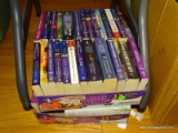 (LR) PAPERBACK NOVELS; 2 TRAY LOTS OF PAPERBACK NOVELS AND MYSTERIES