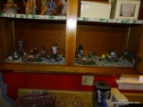 (KIT) SHELF LOT OF FIGURES; LOT OF 15 COMPOSITION ANIMAL SCULPTURES BY GARY STEVENSON OF VIRGINIA