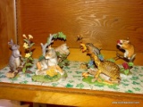 (KIT) LENOX FIGURES; 6 LENOX PORCELAIN ANIMAL FIGURES RANGING FROM 4 IN - 6 IN ( LIMB ON TURTLE