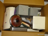 (KIT) BOX LOT; LOT INCLUDES- CANDLES IN JARS, 3- 4 IN X 6IN FRAMES, PARTY LIFE CANDLES, DECORATIVE