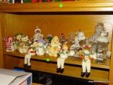 (FM) LOT OF SNOWMEN; LOT OF 15 SNOWMEN FIGURES, SOME LIGHT UP, ONE IS A SNOWGLOBE, SELF SITTERS (