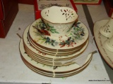 (LR) MISCELL. LENOX LOT; LOT OF CHRISTMAS AMERICAN BY DESIGN WINTER GREETINGS CHINA- 4 WINTER