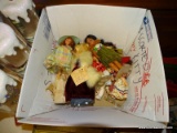 (FM) VINTAGE DOLLS; BOX LOT OF VINTAGE DOLLS- FROM THE 40'S- 8 IN H