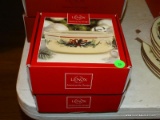(LR) LENOX STORAGE CONTAINERS; 2 NEW IN BOX WINTER GREETINGS SERVE AND STORE WITH LOCKING LIDS