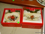 (FM) CHRISTMAS LENOX; 2 NEW IN BOX LENOX CHRISTMAS ITEMS- 7 IN BOWL AND HEART CANDY DISH