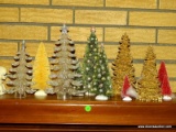 (FM) TREE LOT; LOT OF MISCELL. CHRISTMAS TREES- 3 IN - 10 IN H