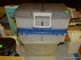 (FM) 3 CONTAINER LOT; INCLUDES A RECTANGULAR CONTAINER WITH WRAPPING MATERIAL, AND 2 STACKING