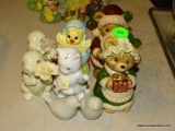 (FM) SALT AND PEPPER SHAKER LOT; INCLUDES A PAIR OF BEAR S&P SHAKERS, A PAIR OF RABBIT S&P PEPPER