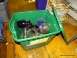 (LR) TUB LOT OF VASES; TUB LOT OF 13 FLOWER VASES