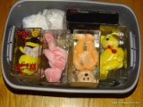 (LR) TUB LOT OF TY BEARS; TUB LOT OF 12 TY BEARS IN PLASTIC CASES AND A COUPLE OF MISCELL. CERAMIC