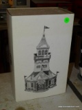 (LR) DEPT. 56 BUILDING; DEPT. 56 NORTH POLE SERIES- SANTA'S LOOKOUT TOWER- 6 IN X 5 IN X 11 IN