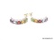 PAIR OF .925 STERLING SILVER MULTI-COLORED STONE PIERCED EARRINGS. MATCHES #45 & 45A.