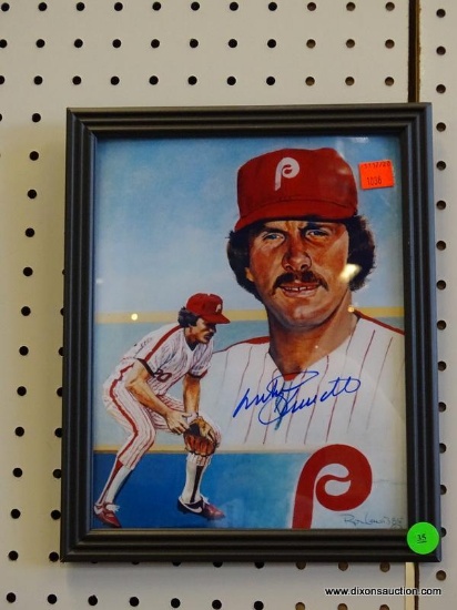 SIGNED PHILLIES PHOTOGRAPH; SIGNED BY MIKE SCHMIDT. HAS COA ON THE BACK FROM SIGNED CERTIFIED