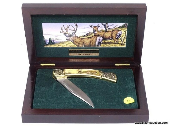 LIMITED EDITION "MIGHTY MULEDERR" FOLDING KNIFE BY ERIC BJORLIN. COMES IN PRESENTATION BOX. NUMBERED