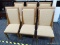 COSTANTINI PIETRO ART DECO STYLE DINING CHAIRS; MADE IN ITALY. TOTAL OF 6 CHAIRS WITH TAN