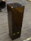 PEDESTAL; BLACK PEDESTAL STAND WITH A CLEAR TOP IN EXCELLENT CONDITION. MEASURES 11 IN X 11 IN X 40