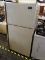 HOTPOINT REFRIGERATOR; HAS AN UPPER FREEZER SECTION (HANDLE IS MISSING) AND A LOWER REFRIGERATOR