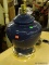 GINGER JAR STYLE LAMP; BLUE PORCELAIN AND BRASS BASE LAMP IN GOOD CONDITION. JUST NEEDS A SHADE AND