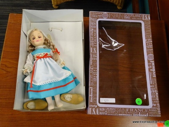 EFFANBEE PORCELAIN DOLL; "HOLLAND" IN THE ORIGINAL BOX.