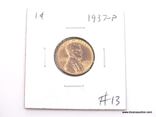 1937-P GEM BU LINCOLN CENT.