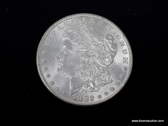 1882-P UNCIRCULATED MORGAN SILVER DOLLAR.