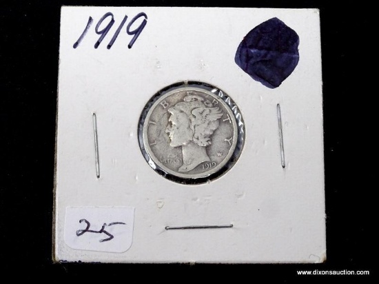 1919-P SILVER MERCURY DIME.