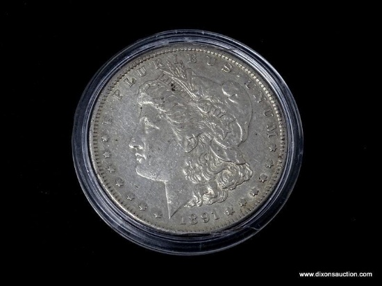 1891-S MORGAN SILVER DOLLAR.