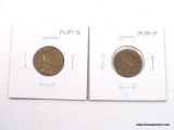 1929, 1929-S XF LINCOLN CENTS.