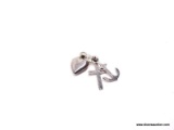 .925 STERLING SILVER LADIES ANCHOR HEART CHARM.