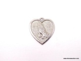 .925 STERLING SILVER LADIES PRAYING HANDS CHARM.