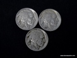 1936-P, D & S BUFFALO NICKELS.