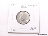 1943-P GEM UNCIRCULATED SILVER WAR NICKEL.