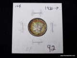 1920 EXTRA FINE MERCURY DIME.