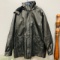 PREMIUM OUTERWEAR HOODED LEATHER PARKA WITH ZIP-IN LINER MENS XL