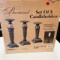 CANDLEHOLDERS - SET OF 3 NEW IN BOX