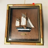 FRAMED 3D IMAGE OF SAILING SHIP