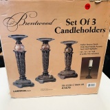 CANDLEHOLDERS - SET OF 3 NEW IN BOX