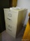 (RM11) HON CREAM COLORED METAL 2 DRAWER LATERAL FILING CABINET. MESURES 15