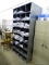 (HALL) GALAVINIZED 32 CUBBY STORAGE UNIT. MEASURES 47.5 IN X 30.25