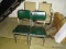 (HALL) LOT OF (6) METAL AND UPHOLSTERED SIDE CHAIRS.