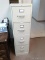 (RM2) PINNACLE 4 DRAWER CREAM COLOR LATERAL FILING CABINET. MEASURES 15