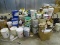 (WARE) LARGE FLOOR LOT OF CHEMICALS. ALL IN VARIOUS STATES OF USE. INCLUDES SUPER PRECLEAN II, NAT